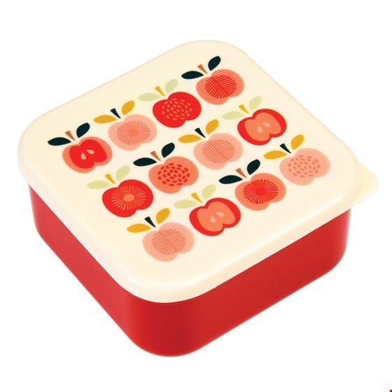 lunchbox snackdoosje - vintage appel set van 3 - Bastaa!