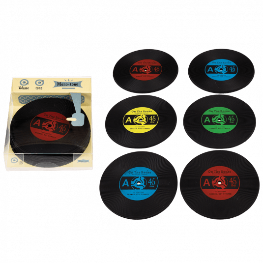 Beschrijven toevoegen aan Telegraaf Onderzetters retro - LP Record - Siliconen - Set van 6 - Bastaa!