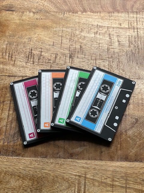Onderzetters retro - Cassette - Siliconen van 4 - Bastaa!