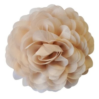 bloem haarspeld broche corsage beige