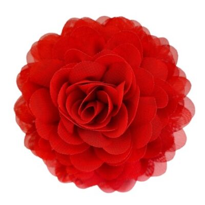 broche haarspeld bloem rood