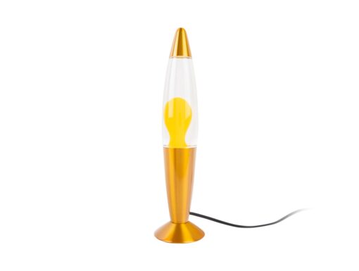 retro lavalamp funky rocket geel