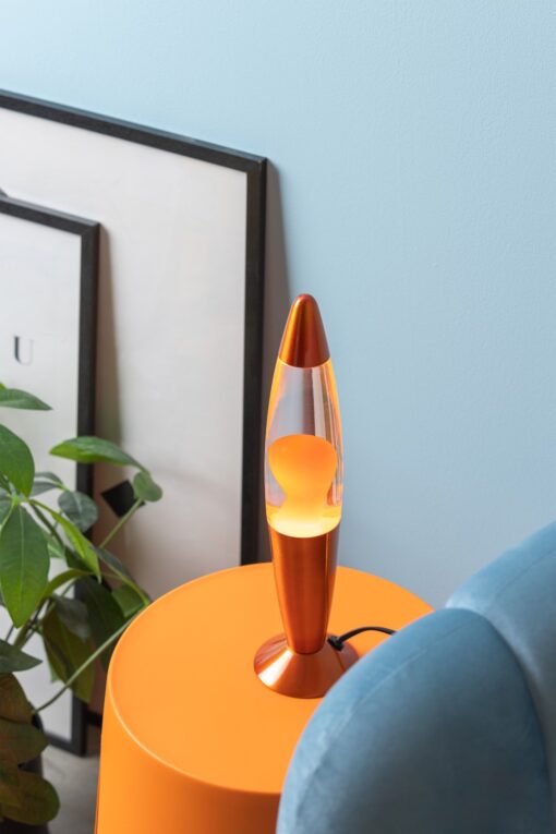 oranje retro lavalamp funky rocket