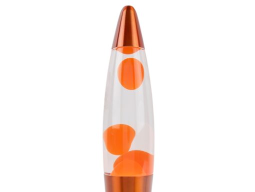 retro oranje lavalamp funky rocket