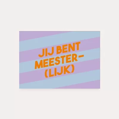 kaart meesterlijk voor juf meester