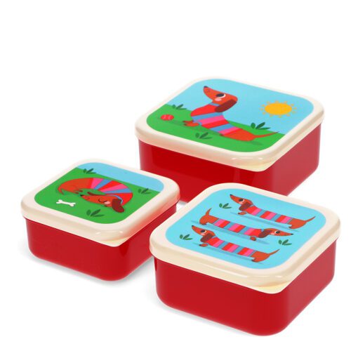 lunchdoosjes voor school of onderweg met tekkel set van 3