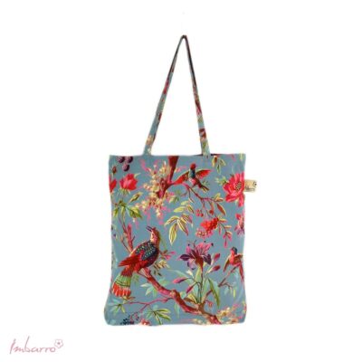 katoenen shopper blauw