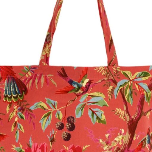 shopper met print oranje