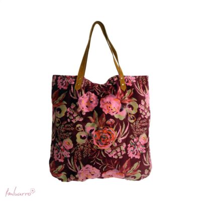 tas met bloemen rood