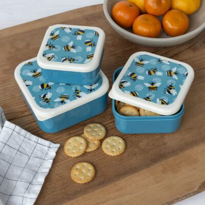 set van 2 lunchboxjes met bijtjes