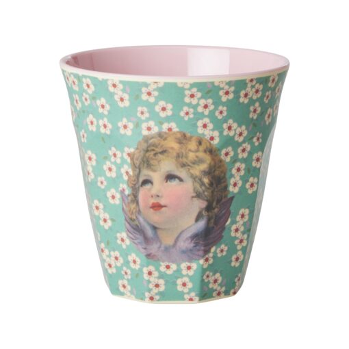 retro kerstbeker melamine met engeltje