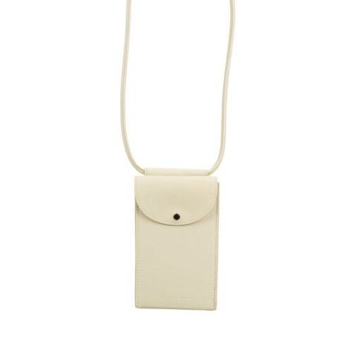 beige telefoontasje vegan leather