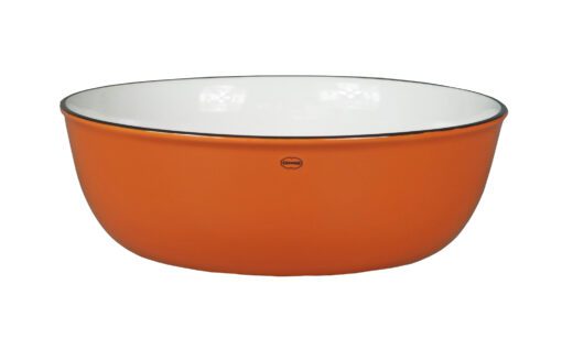 retro serveer schaal oranje servies